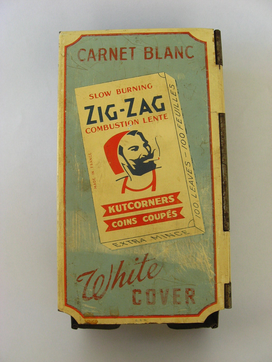 logo 1970s vintage Zag Rare Cover Vintage Ships Cigarette Free Zig White