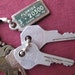 Vintage Metal Key Tag with Set of 6 Flat Keys / Florida Disabled Veterans 1958 Key Tag / Key Chain Tag Fob Altered Art Steampunk Upcycle