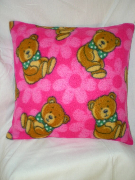 teddy bear fleece pillow