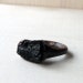 Copper Tektite Ring Natural Glass Black Ebony Artisan Raw Natural Handmade