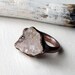 Ring Druzy Copper Geode Agate Gem Stone Frost Sugared Pink Grey Crystal Ice Patina Artisan