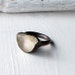 Copper Ring Topaz Crystal Cream Nougat Custard Gem Stone Natural Raw Patina Artisan