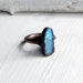 Labradorite Copper Ring Gem Stone Natural Raw Patina Handmade For Her Artisan
