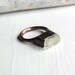 Copper Ring Scapolite Crystal Clear Gem Stone Natural Raw Patina Artisan