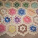 Grandmother's Flower Garden Narrow Pieced Quilt top on sale