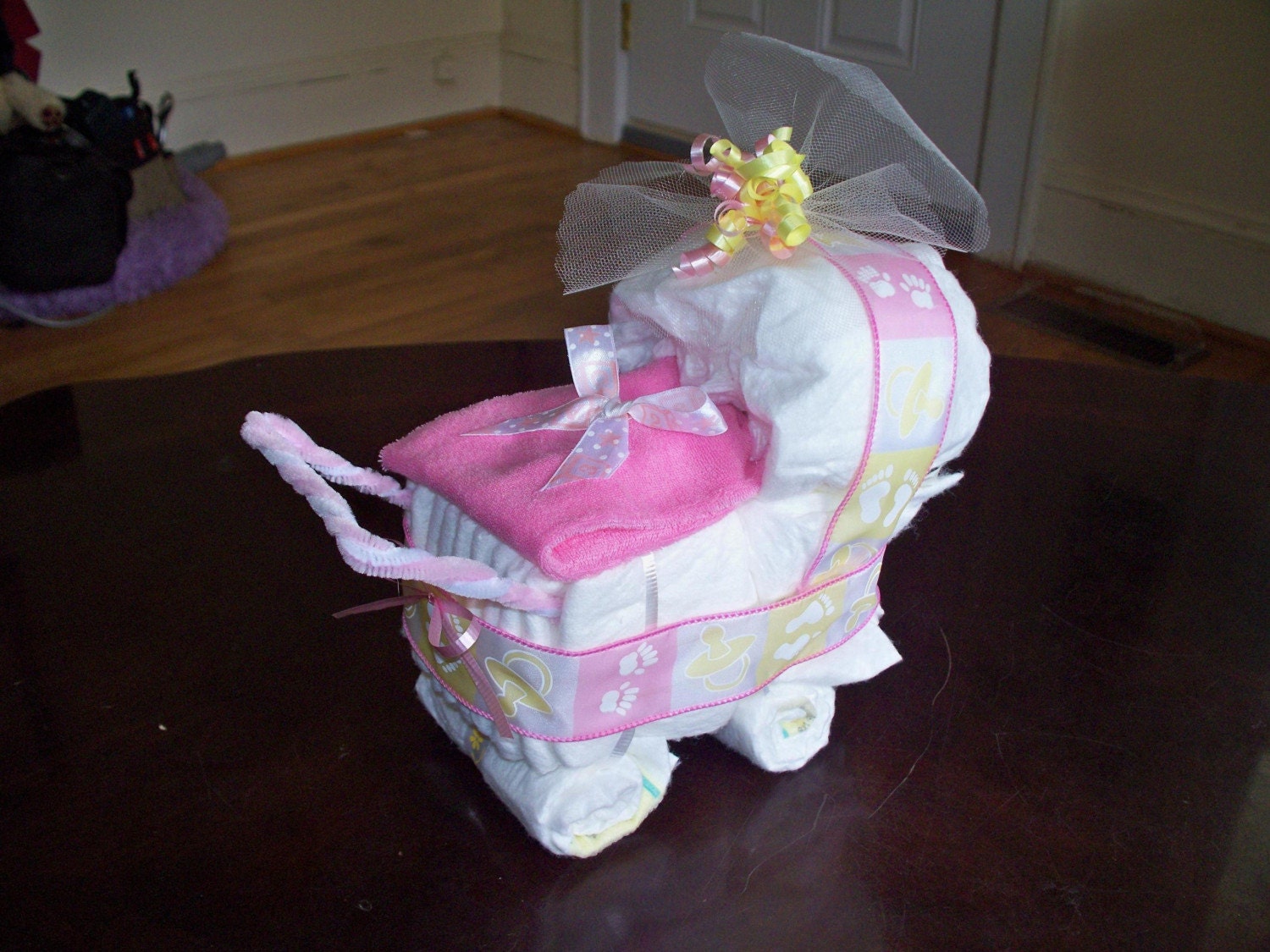 How To Make A Baby Carriage Out Of Diapers