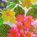 FREE U.S. Shipping Hawaiian Textiles Embroidered Vintage Fabric 55inx44in & 21inx24in Hot Pink Purple Orange Yellow Green