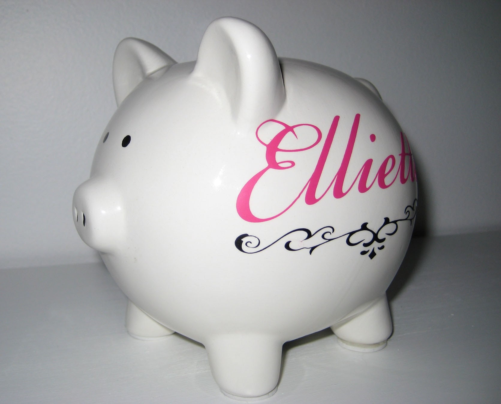 Custom/personalized baby piggy bank with name and