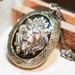 Lannister Lion Locket Game of Thrones Inspired Antique Brass Locket with Silver plated Lion on Antique Brass Chain - Cersei