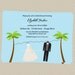 Beach Wedding Shower Invitations, Bride & Groom, DIY, Print at Home, JPEG
