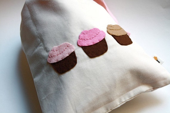Cupcake Drawstring Bag / Pink Cupcake Pouch Il_570xn