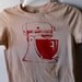 Ladies kitchen Mixer tshirt "Retro Mamma" Ladies Mixer Tee Shirt in tan and red or custom colors