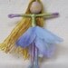 Waldorf Flower Fairy Doll - Blue Mini, Art Doll, ooak, Art Doll, Worry Doll, Faery, elemental