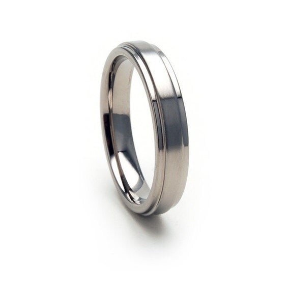 New 4mm Comfort Fit Custom Titanium Ring by RenaissanceJewelry