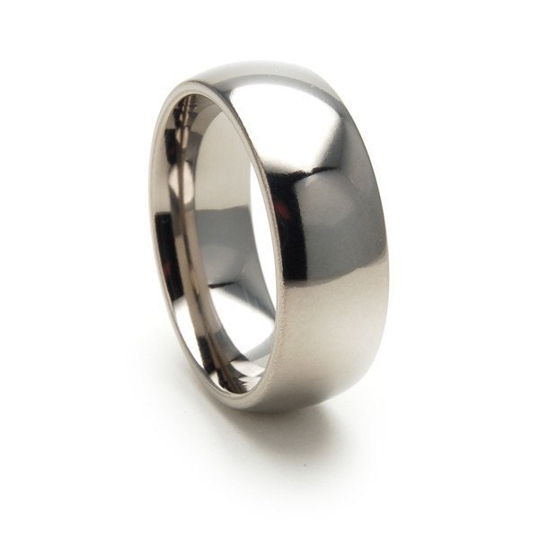 New 8mm USA Made Jewelry Custom Titanium Ring: 8HRP