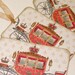 Red Carriage Tags - Set Of 6 - Royal Gift Tags - Carriage Tags - French Carriage - Vintage Tags - Thank Yous - Merchandise Tags
