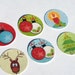 Christmas Stickers Modern Style Reindeer Ornaments Trees Candles Set of 22