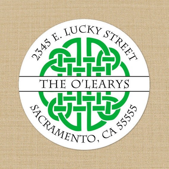 Celtic Knot Custom Personalized Address by PoshGirlBoutique
