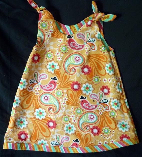 Bright Colored Reversible Dress by Funklicious on Etsy