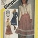 Vintage 1980s Simplicity Gunne Sax Skirt, Blouse, and Quilted Jacket Pattern 5491 Size 12 Bust 34