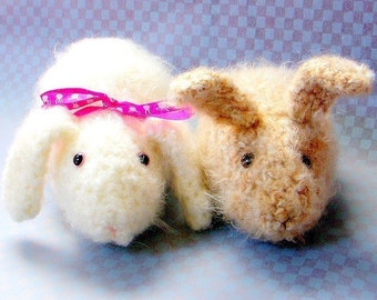 House Rabbits - 2 Crochet Amigurumi animal patterns / PDF