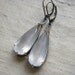 Translucent Quartz Crystal Talisman Earrings Oxidized Silver 18k
