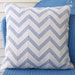 SALE 18x18 pillow cover and insert Chevron horizontal stripe beach-y cottage throw pillow cushion