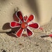 Stained Glass Flower Car Dangle-Red-Suncatcher