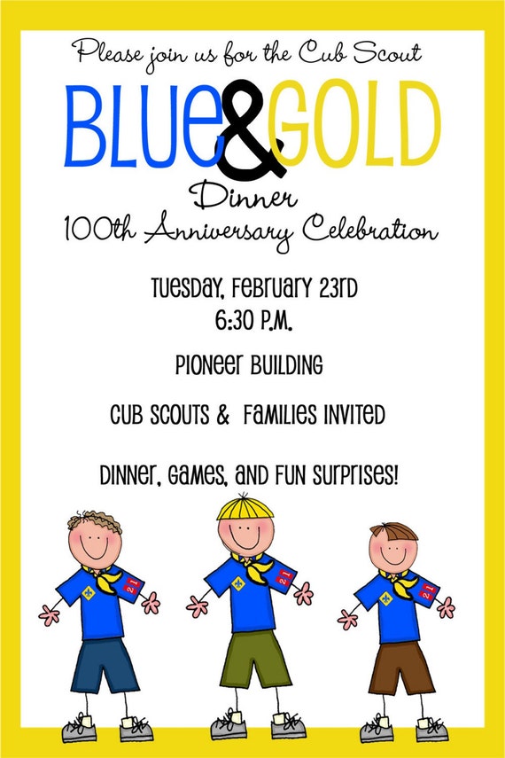 Blue And Gold Banquet Invitation Ideas 5