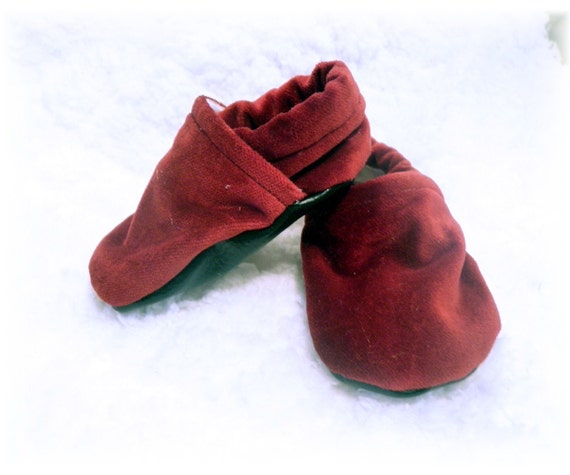 red velvet baby shoes