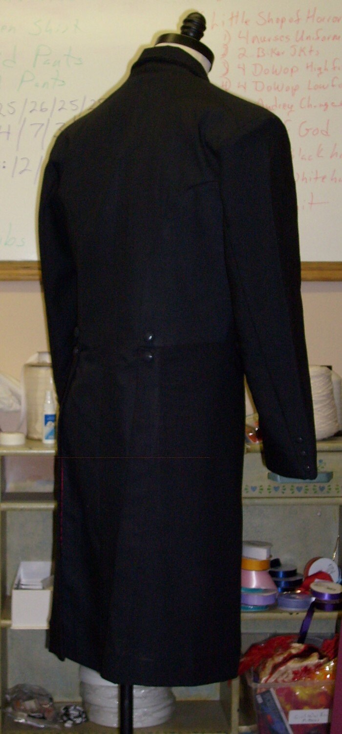 Black Wool Victorian Frock Coat