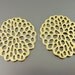 1283-MG (2 pcs) Matte gold plated flat full blossom pendants