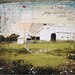 Defiance - 10" x 8" original mixed media painting - rustic, rural artwork, typography collage - ohio vintage letter typography