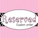 Custom Order - sample for Lissette