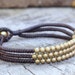 Brass Dark Brown Mist Bracelet