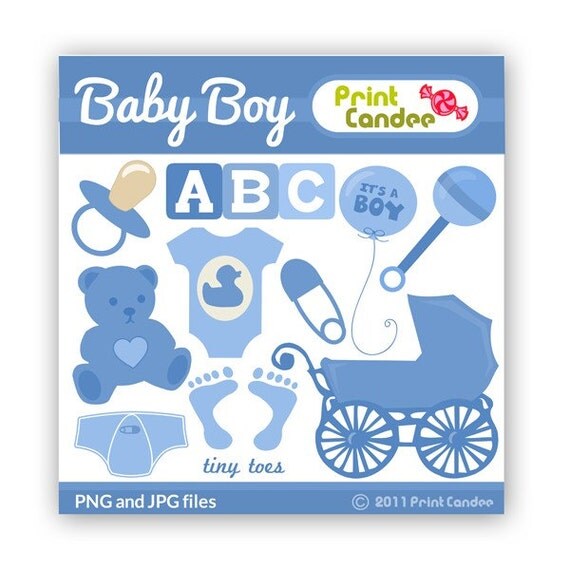 Items similar to Baby Boy - Digital Clip Art - Personal and Commercial ...