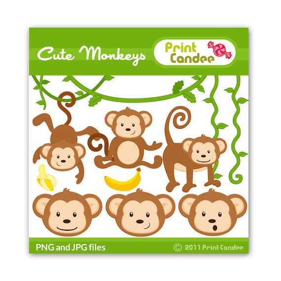 free monkey clipart for baby shower - photo #35
