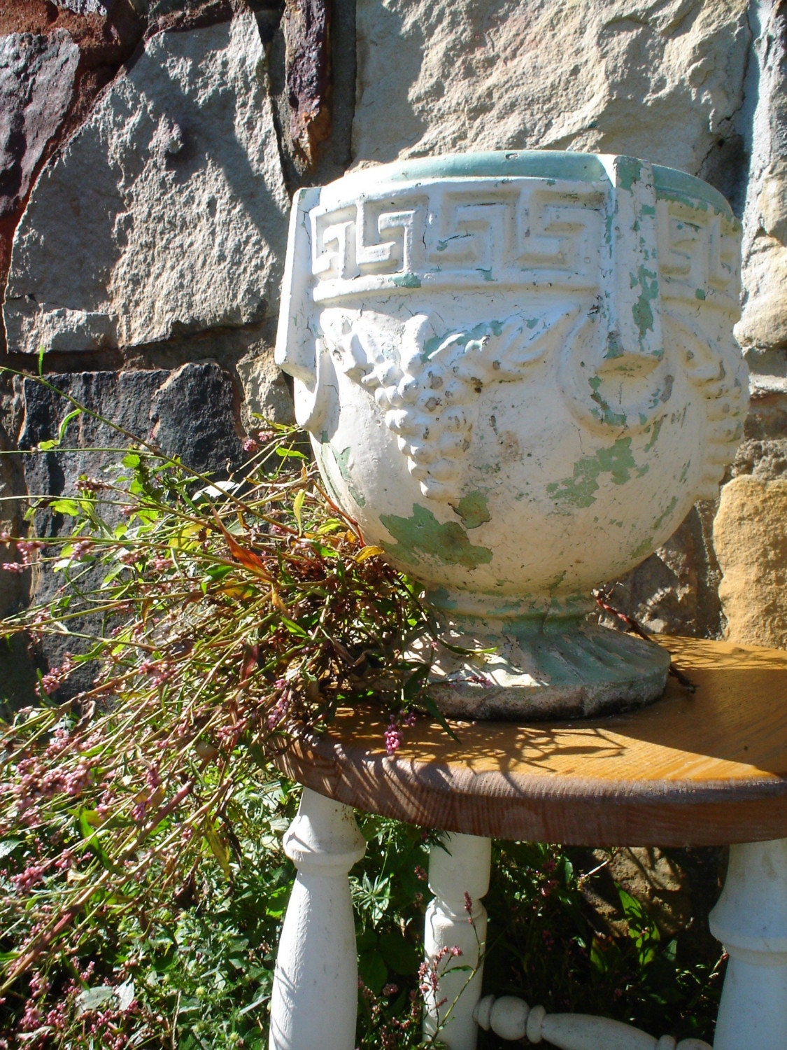 Vintage Concrete Garden Urn