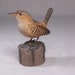 Marsh Wren Hand Carved Wooden Bird