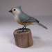 Tufted Titmouse Hand Carved and Hand Painted Wooden bird