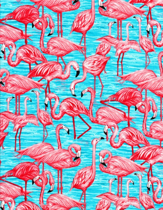 Timeless Treasures Fun PINK FLAMINGO Fabric......1 Yard...Last