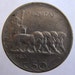 1920 ITALIAN COIN Over 90 Years Old Italy Aeqvitas Lions 50 Centesimo Chromo Nickel Coin