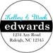 Family Name Return Address Label Sticker (Set of 24)