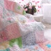 Vintage Chenille Patchwork Large Throw Size Quilt Frosting