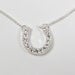 CZ Horseshoe Necklace - Sterling Silver - Celebrity Inspired