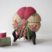Pincushion Green and Pink Rose - Pin Cushion