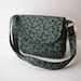 Brown and Turquoise Messenger Bag - Small Crossbody Bag - Small Shoulder Bag - Sale - Clearance