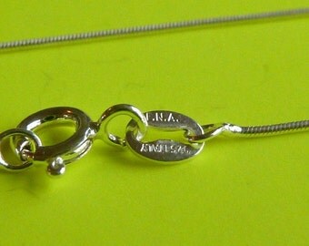 2 pcs Sterling silver 16 inch italian snake chain