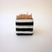 Black and White Toothpick Holder Small Kitchen Decor