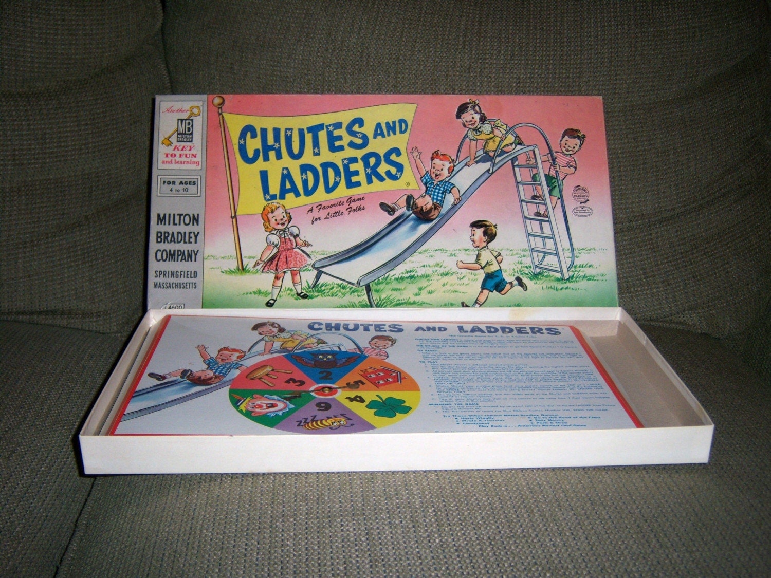 Chutes and Ladders 1956 Board Game